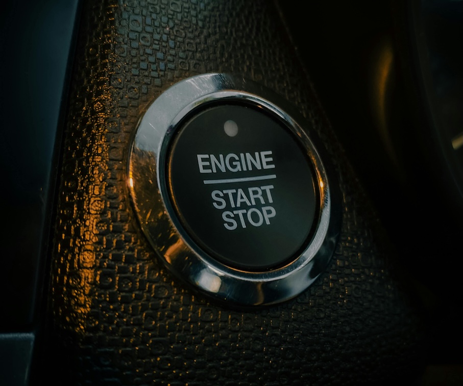 A stop/start button from a car